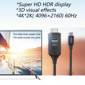 کابل تبدیل USB-C به HDMI ایراسکای مدل DJ-HC63 طول 2 متر