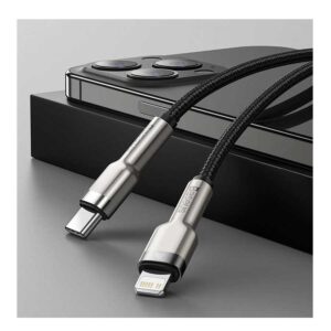کابل تبدیل USB-C به لایتنینگ باسئوس مدل Cafule Series Metal Data CATLJK-A01 طول 1 متر