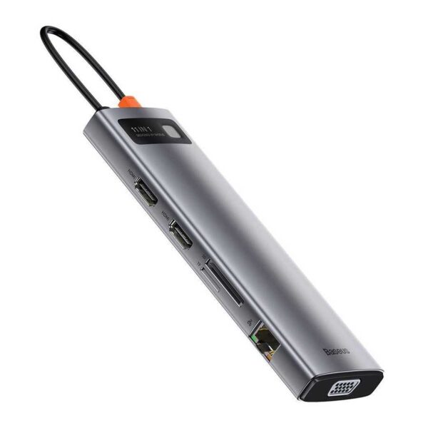 هاب 11 پورت USB-C باسئوس مدل Metal Gleam Series CAHUB-CT0G