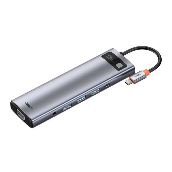 هاب 11 پورت USB-C باسئوس مدل Metal Gleam Series CAHUB-CT0G