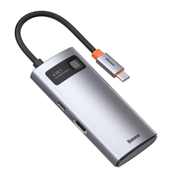هاب 4 پورت USB-C باسئوس مدل Metal Gleam CAHUB-CY0G