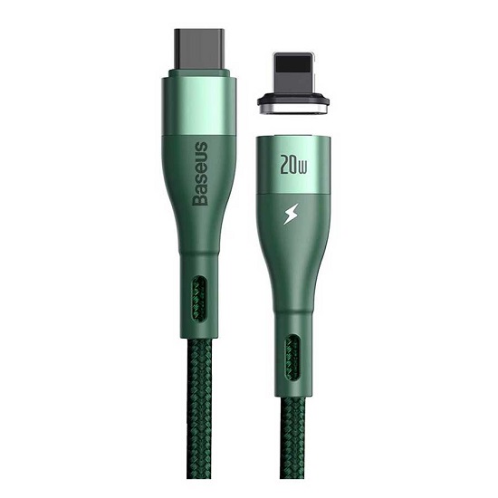 کابل تبدیل USB-C به لایتنینگ باسئوس مدل Zinc Magnetic Safe CATLXC-A06 طول 2 متر